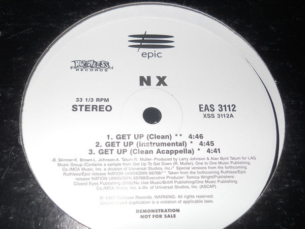 NX : Get Up / Remember Me (12", Promo)