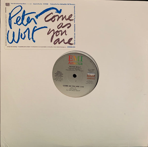 Peter Wolf : Come As You Are (12", Maxi, Promo)