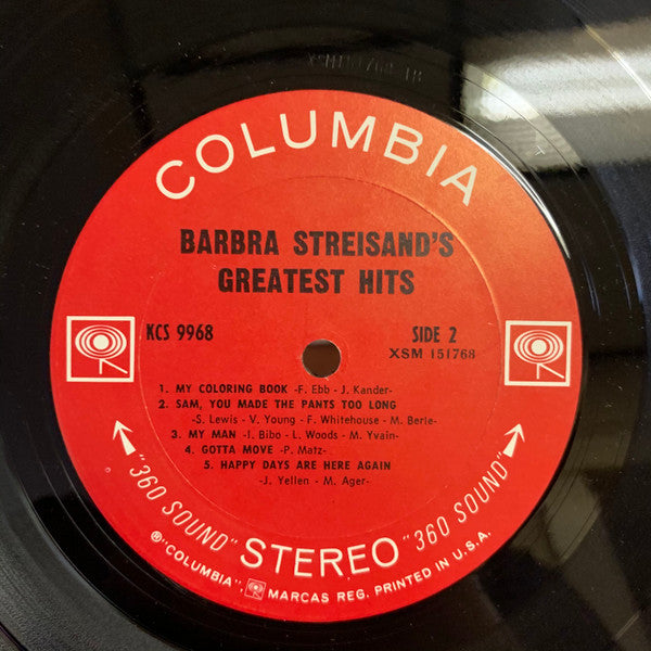 Barbra Streisand : Barbra Streisand's Greatest Hits (LP, Comp, Ter)