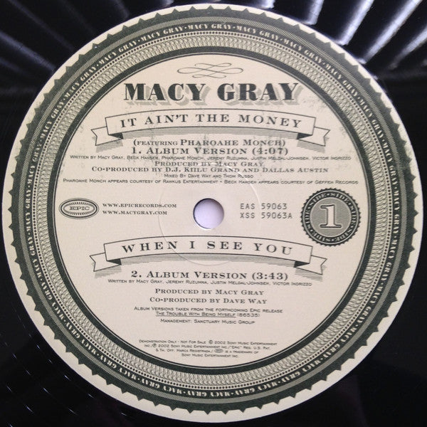 Macy Gray : It Ain't The Money (12", Single, Promo)