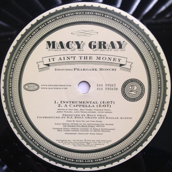 Macy Gray : It Ain't The Money (12", Single, Promo)