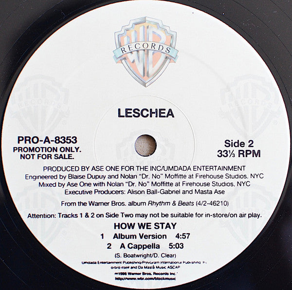 Leschea : How We Stay (12", Promo)