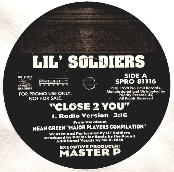 Lil Soldiers : Close 2 You (12", Promo)