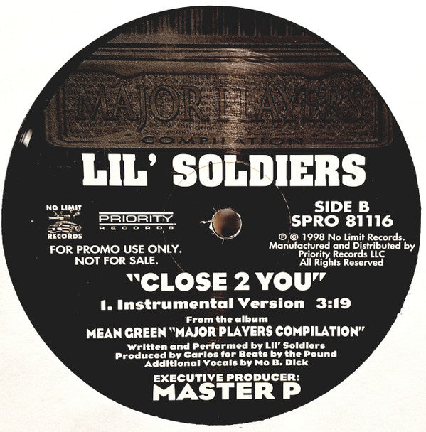 Lil Soldiers : Close 2 You (12", Promo)