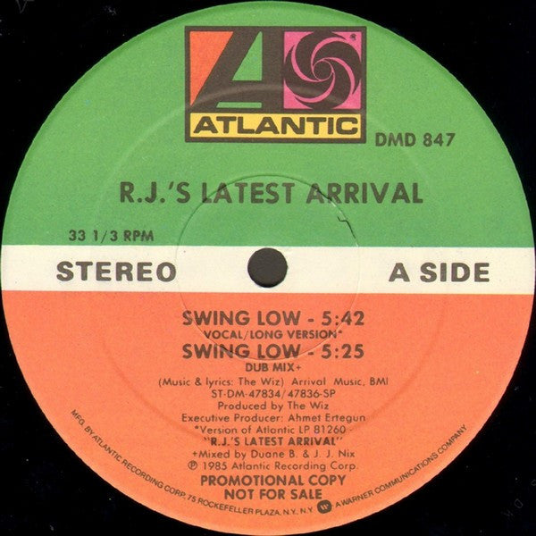 R.J.'s Latest Arrival : Swing Low (12", Maxi, Promo)