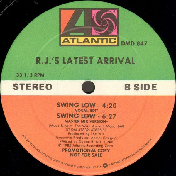 R.J.'s Latest Arrival : Swing Low (12", Maxi, Promo)