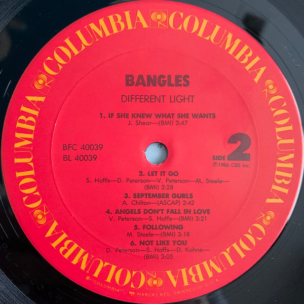 Bangles : Different Light (LP, Album, Car)