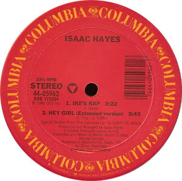 Isaac Hayes : Ike's Rap B/W Hey Girl (12", Single, Mixed)