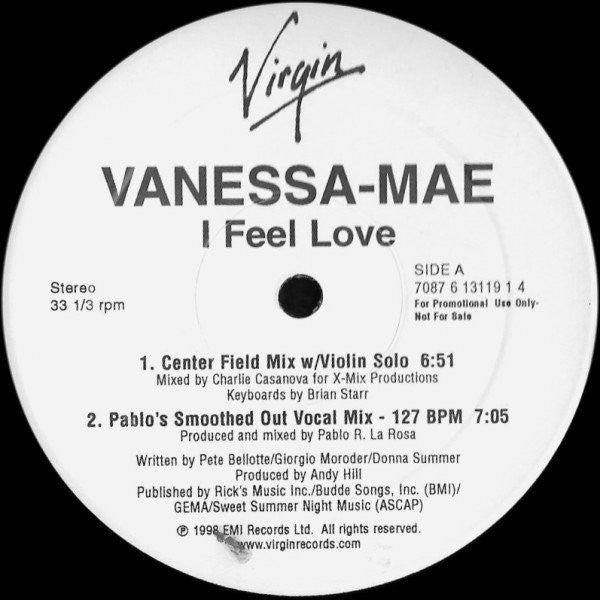 Vanessa-Mae : I Feel Love (2x12", Promo)