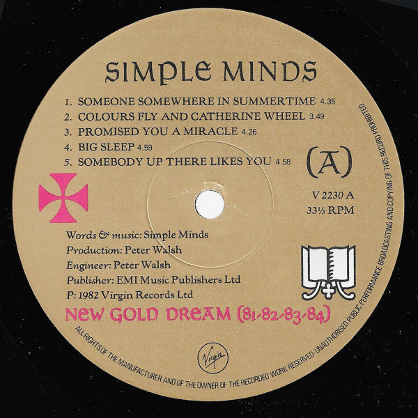 Simple Minds : New Gold Dream (81-82-83-84) (LP, Album, EMI)