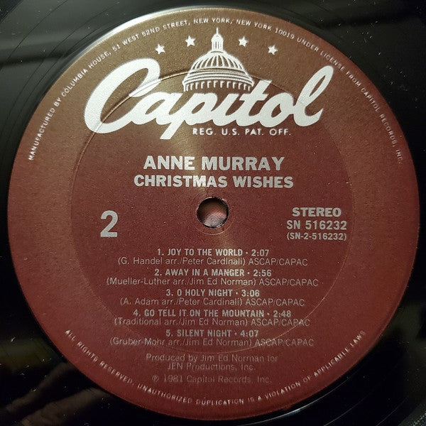 Anne Murray : Christmas Wishes (LP, Album, Club)