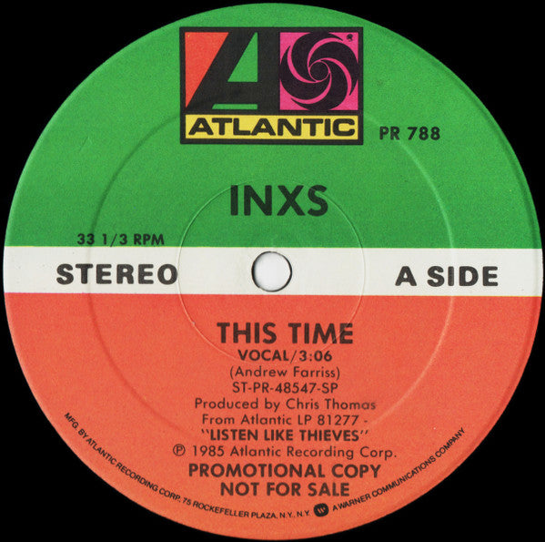 INXS : This Time (12", Single, Promo)