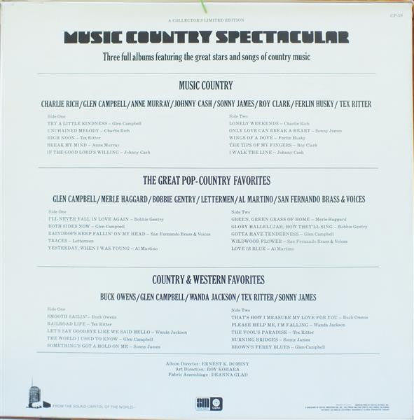 Various : Music Country Spectacular (3xLP, Comp)