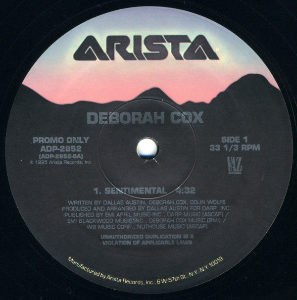 Deborah Cox : Sentimental (12", Promo)