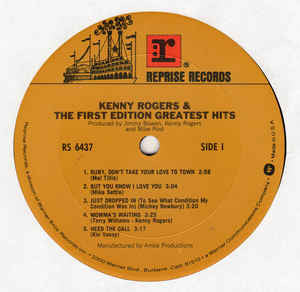 Kenny Rogers & The First Edition : Greatest Hits (LP, Comp, Club, RE)
