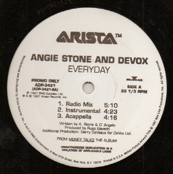 Angie Stone And Devox / Brand Nubian : Everyday / Keep It Bubblin' (12", Promo)