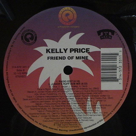 Kelly Price : Friend Of Mine (12")