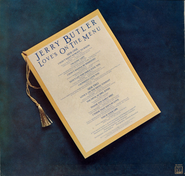 Jerry Butler : Love's On The Menu (LP, Album, Mon)