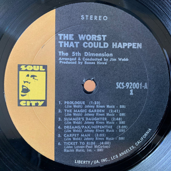 The Fifth Dimension : The Worst That Could Happen (Formerly "The Magic Garden") (LP, Album, RE, Res)