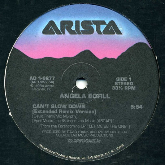 Angela Bofill : Can't Slow Down (12")