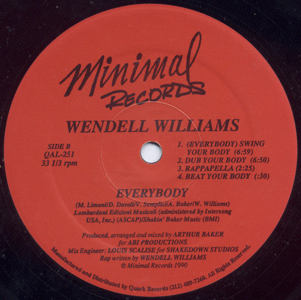 Wendell Williams : Everybody (12")