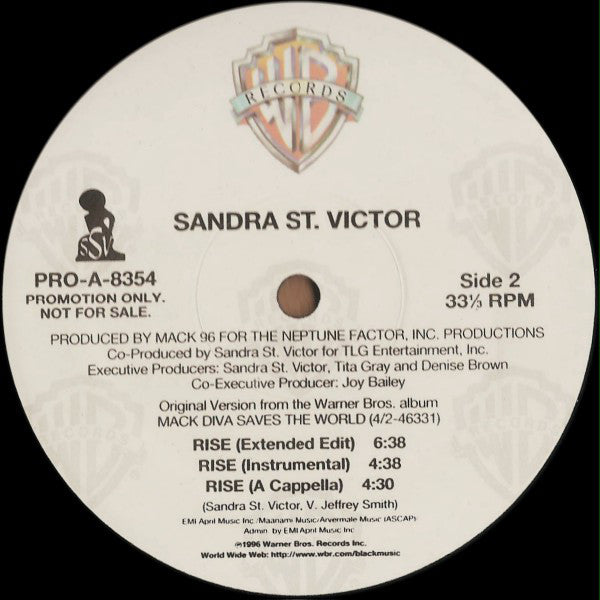 Sandra St. Victor : Rise (12", Promo)