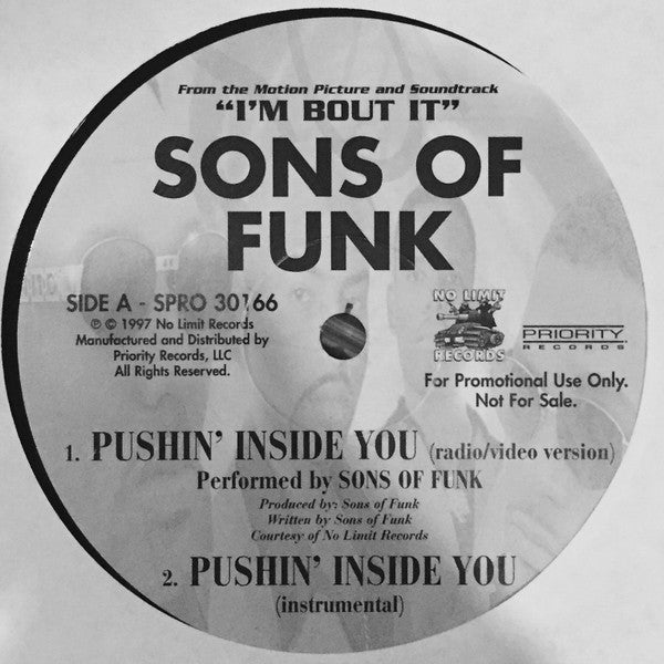 Sons Of Funk : Pushin' Inside You (12", Promo)