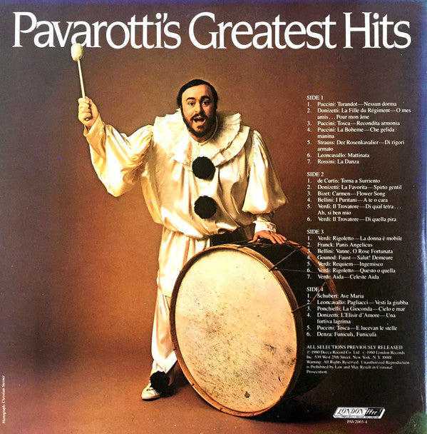 Luciano Pavarotti : Pavarotti's Greatest Hits (2xLP, Comp, Pre)