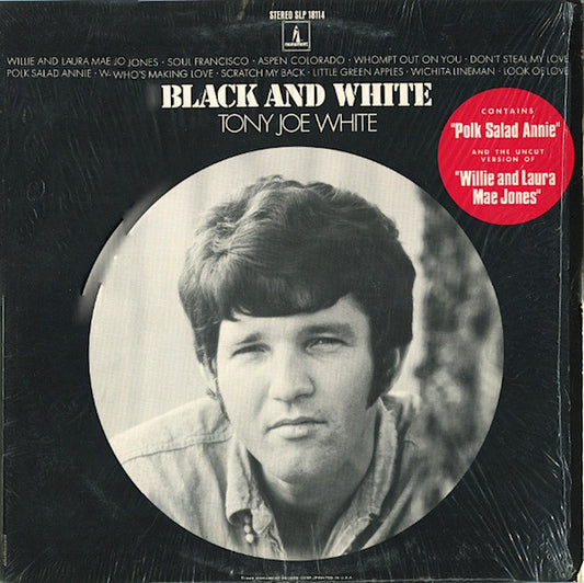 Tony Joe White : Black And White (LP, Album, Pit)