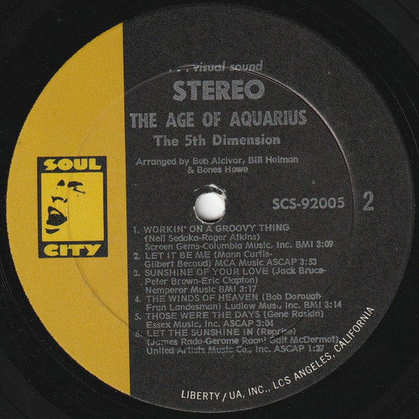 The 5th Dimension* : The Age Of Aquarius (LP, Album, All)