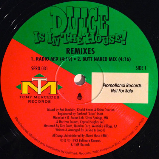 Duice : Duice Is In The House! (Remixes) (12", Promo)