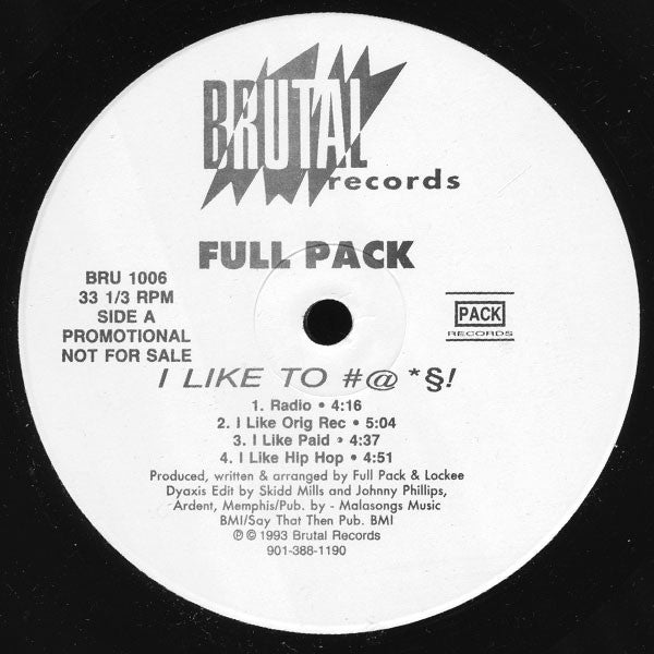 Full Pack : I Like To #@*¤! (12", Promo)