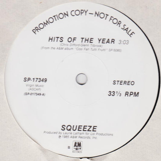 Squeeze (2) : Hits Of The Year (12", Promo)