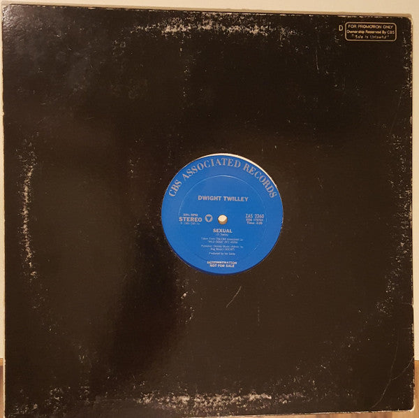 Dwight Twilley : Sexual (12", Single, Promo)