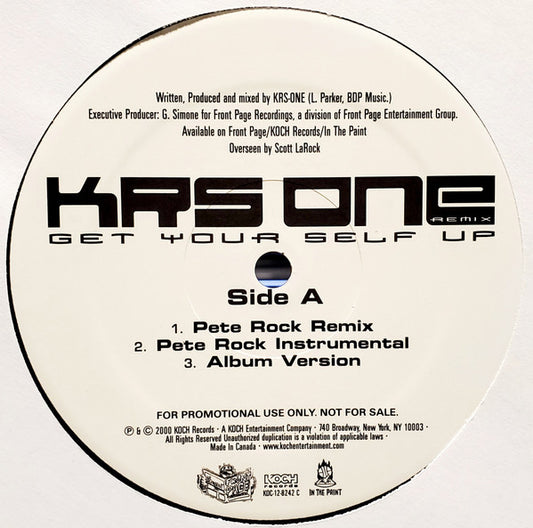 KRS-One : Get Your Self Up (Remix) (12", Promo)