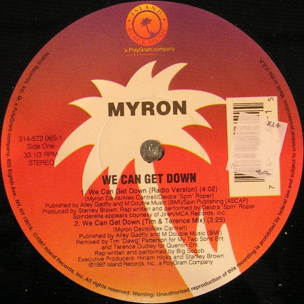 Myron : We Can Get Down (12")