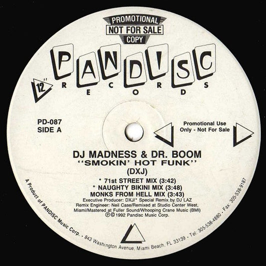 DJ Madness & Dr. Boom : Smokin' Hot Funk (12", Promo)