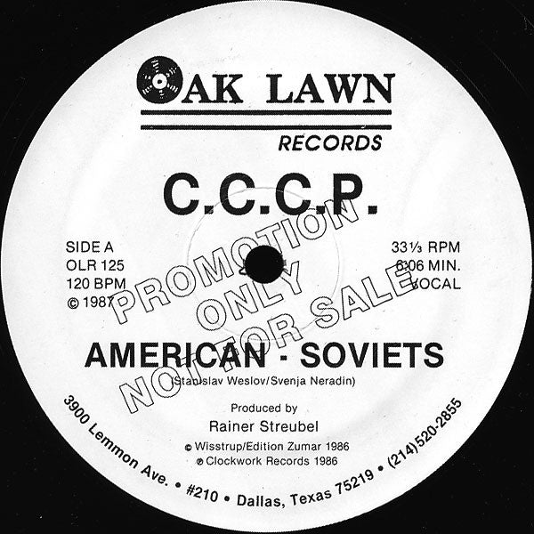 C.C.C.P. : American-Soviets (12", Promo)