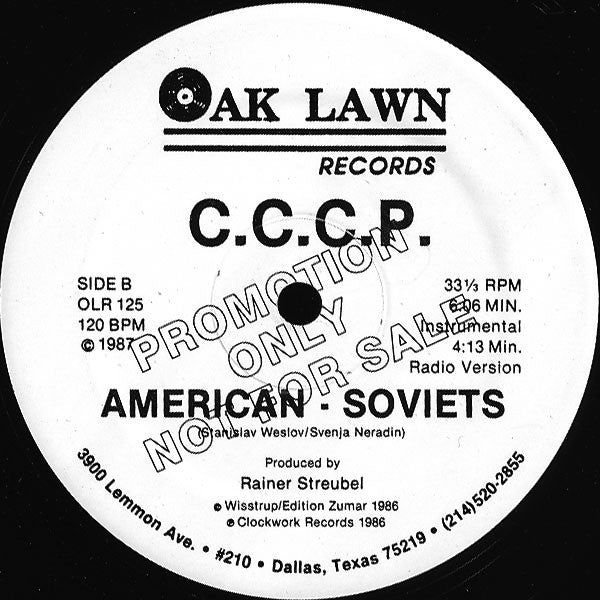 C.C.C.P. : American-Soviets (12", Promo)