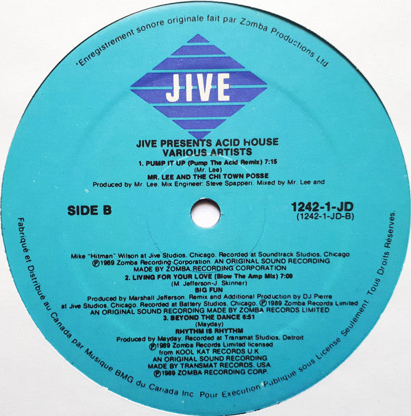 Various : Jive Presents Acid House (LP, Comp)