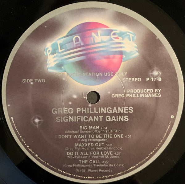 Greg Phillinganes : Significant Gains (LP, Album, Promo)