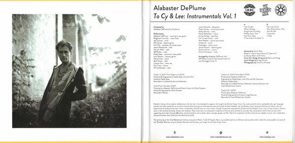 Alabaster DePlume : To Cy & Lee: Instrumentals Vol. 1 (CD, Comp, Dig)