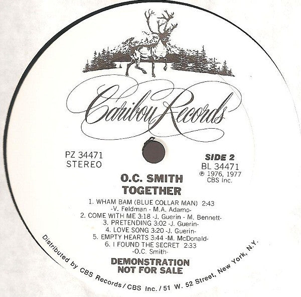 OC Smith : Together (LP, Album, Promo)