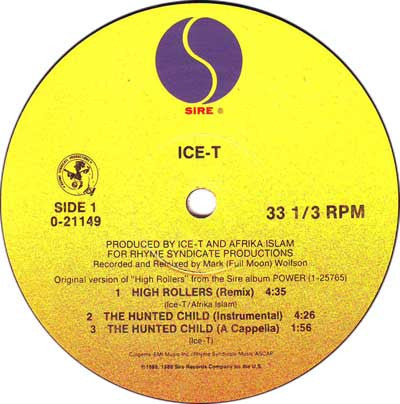 Ice-T : High Rollers (12", Maxi, Spe)