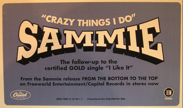 Sammie : Crazy Things I Do (12", Single, Promo)