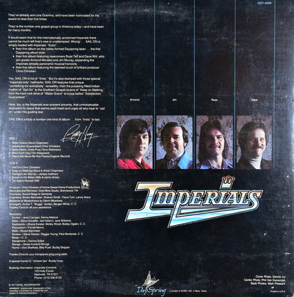 Imperials : Sail On (LP, Album, Gat)