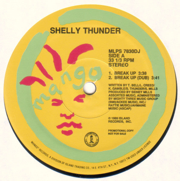 Shelly Thunder : Break Up (12", Promo)