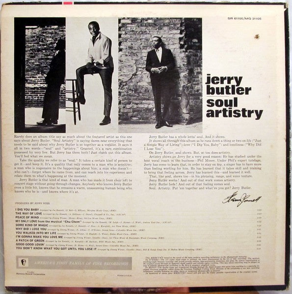 Jerry Butler : Soul Artistry (LP, Album)