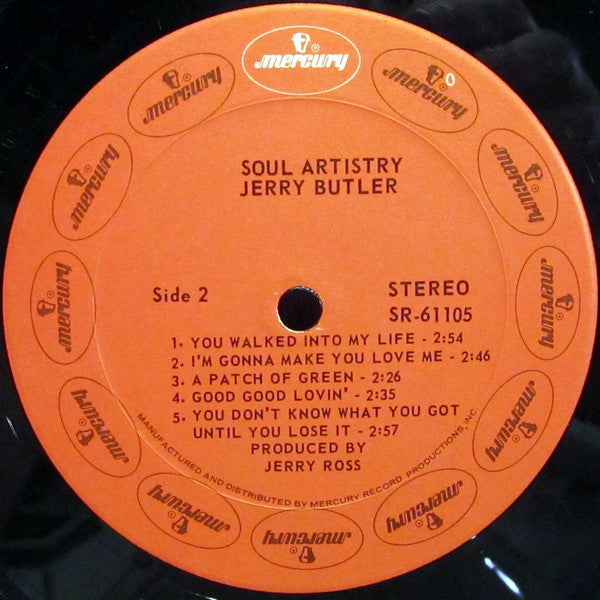 Jerry Butler : Soul Artistry (LP, Album)