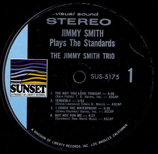 Jimmy Smith : Jimmy Smith Plays The Standards (LP, Comp, Styrene, She)